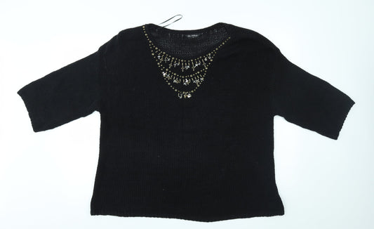 Miss Selfridge Womens Black   Pullover Jumper Size 16