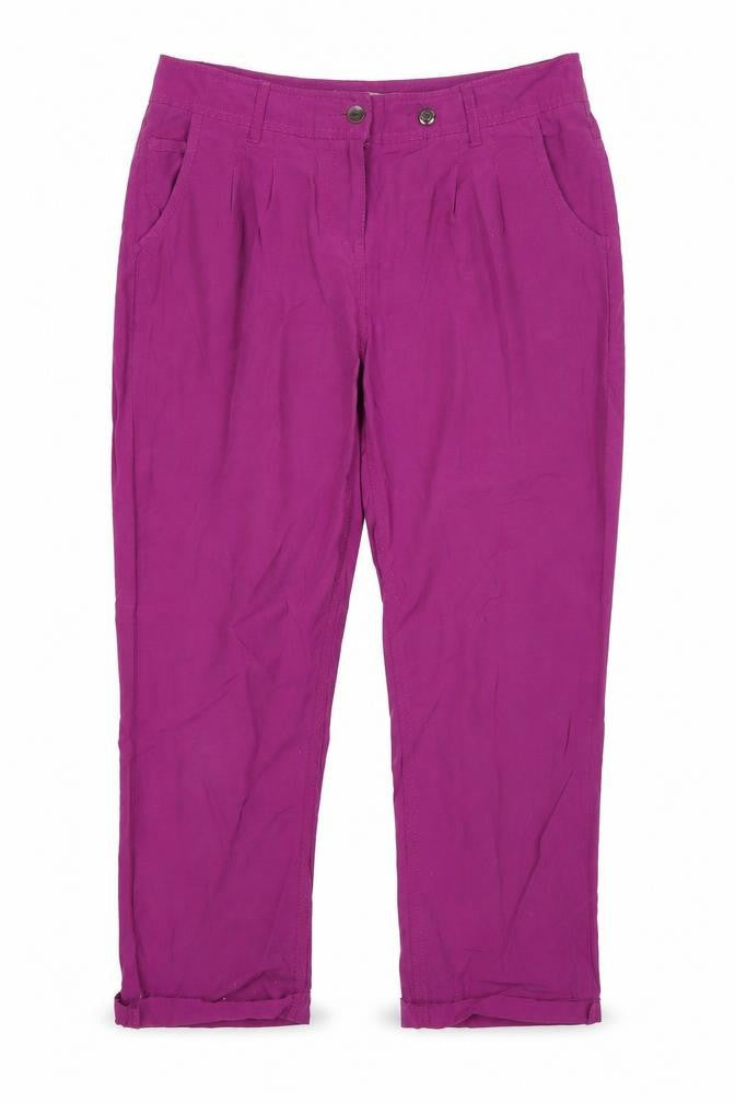 Dorothy Perkins Womens Purple   Cropped Trousers Size 10 L23 in