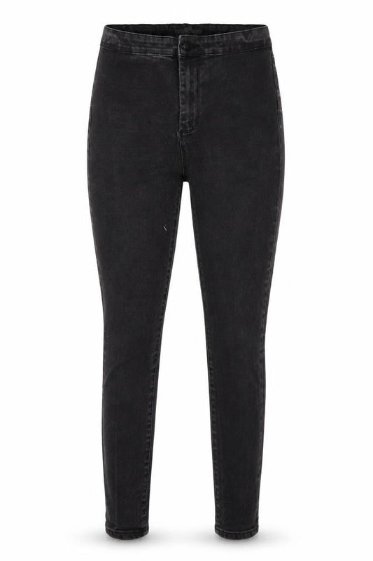 Front view of Denim Co women’s black skinny jeans, size UK 14, 28-inch leg