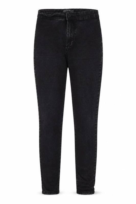 Front view of Denim Co women’s black skinny jeans, size UK 14, 26-inch leg