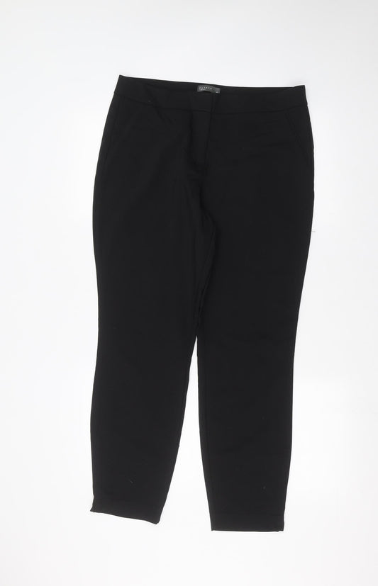 Papaya Womens Black   Trousers  Size 14 L27 in