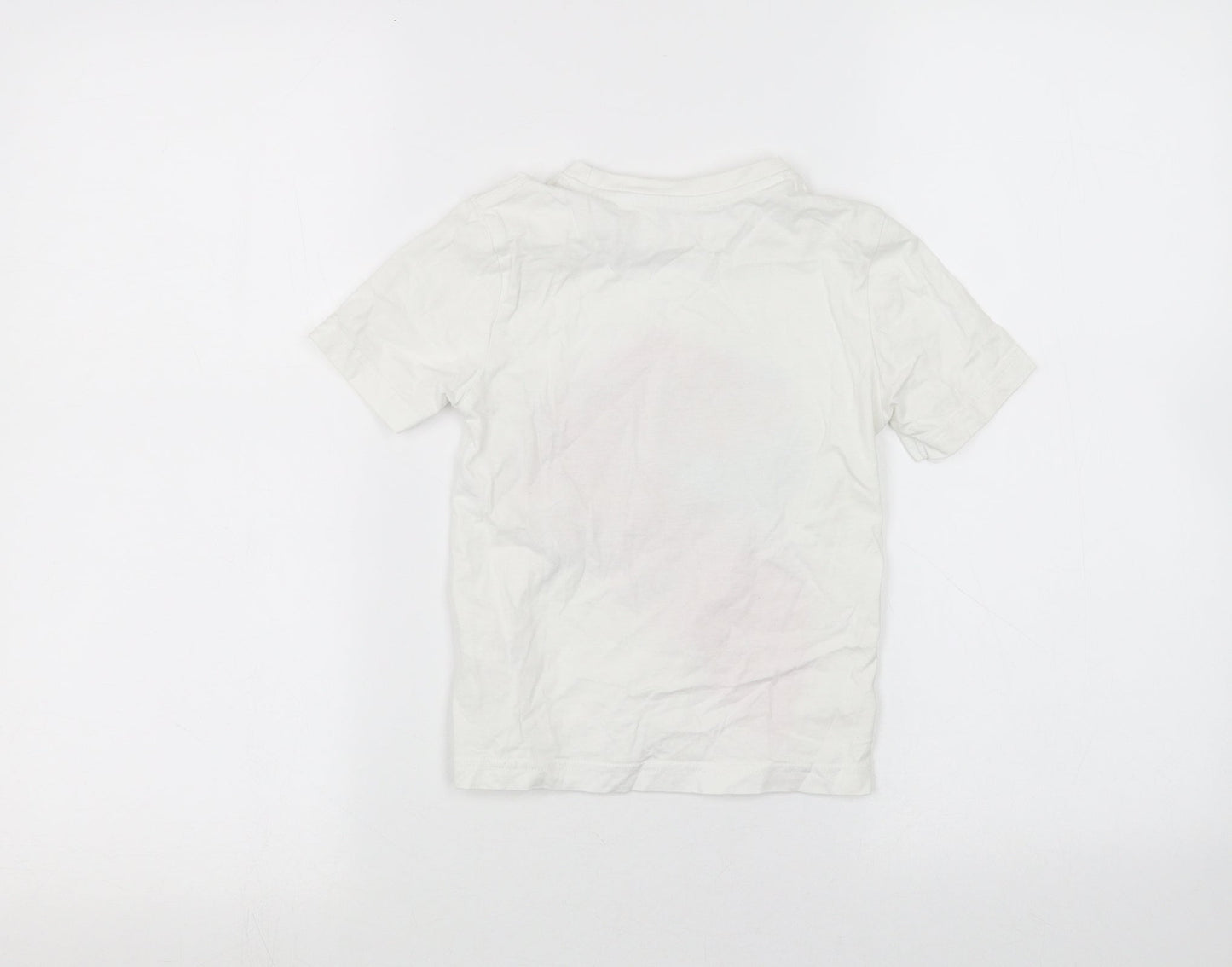 George Girls White   Basic T-Shirt Size 3-4 Years