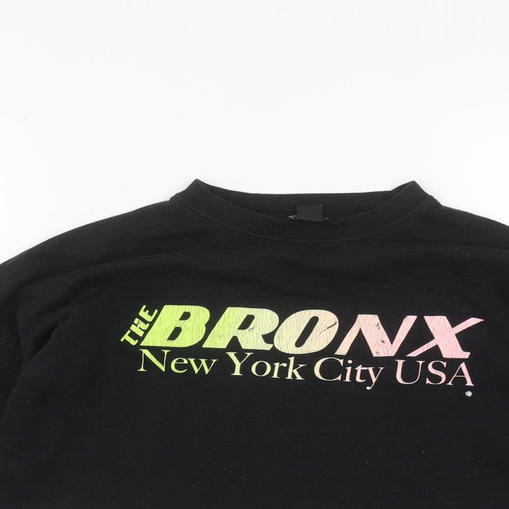 New Look Girls Black   Pullover Jumper Size 9 Years  - cropped
