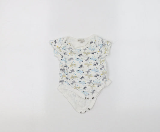 Babaluno Baby White   Babygrow One-Piece Size 3-6 Months