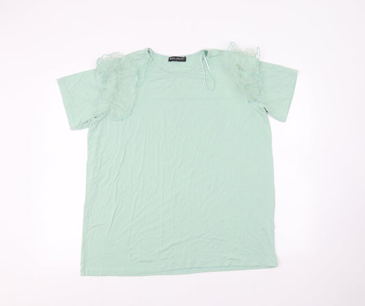 Select Womens Green   Basic T-Shirt Size L