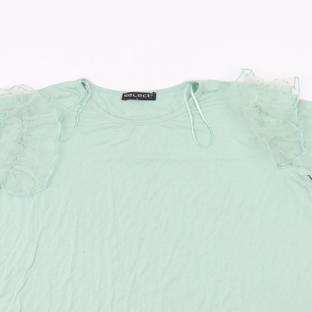Select Womens Green   Basic T-Shirt Size L