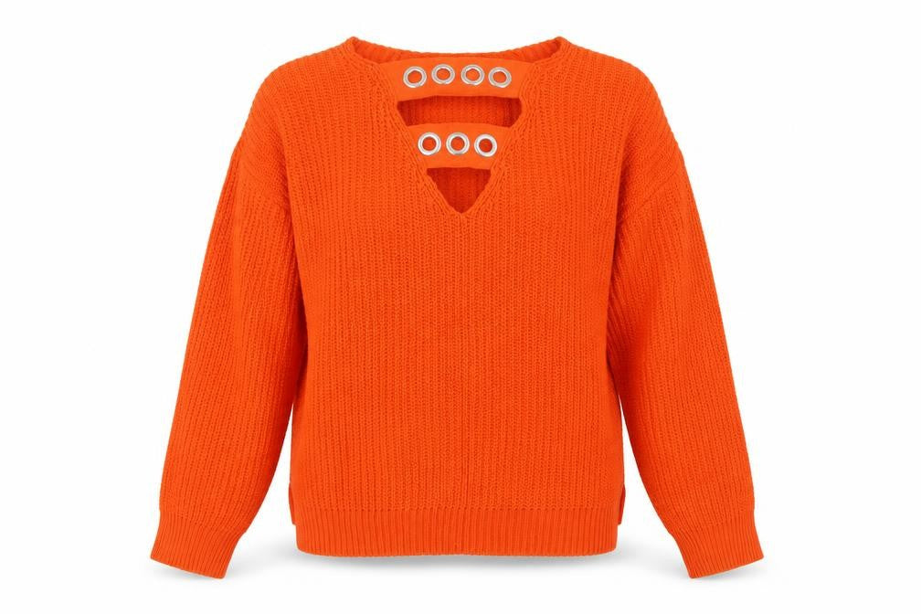 Primark Womens Orange   Pullover Jumper Size S
