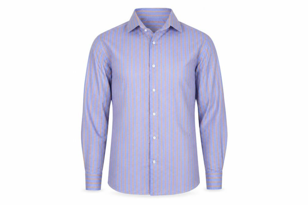 Hawes & Curtis Mens Purple Striped   Button-Up Size M