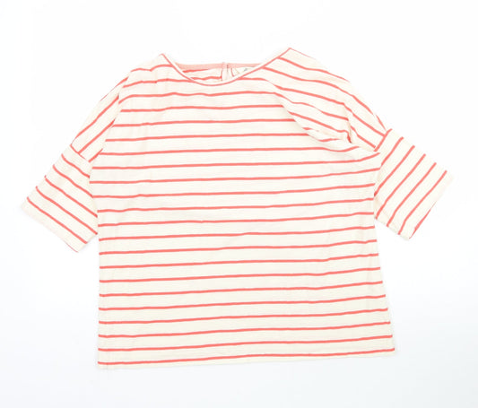 Adini Womens Multicoloured Striped  Basic T-Shirt Size XS