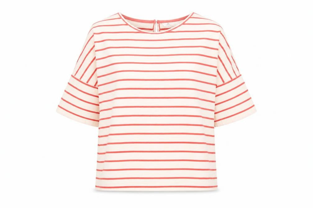 Adini Womens Multicoloured Striped  Basic T-Shirt Size XS