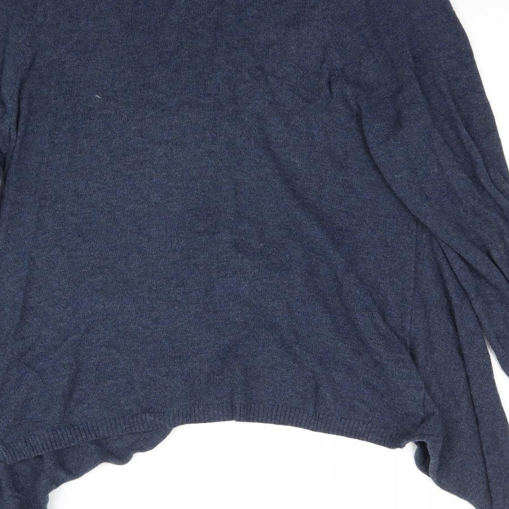 George Womens Blue  Knit Cardigan Jumper Size 14  - Asymmetric Hem