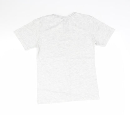 Back view of Rebel boys’ grey basic t-shirt, size 10-11, years - nyc 58