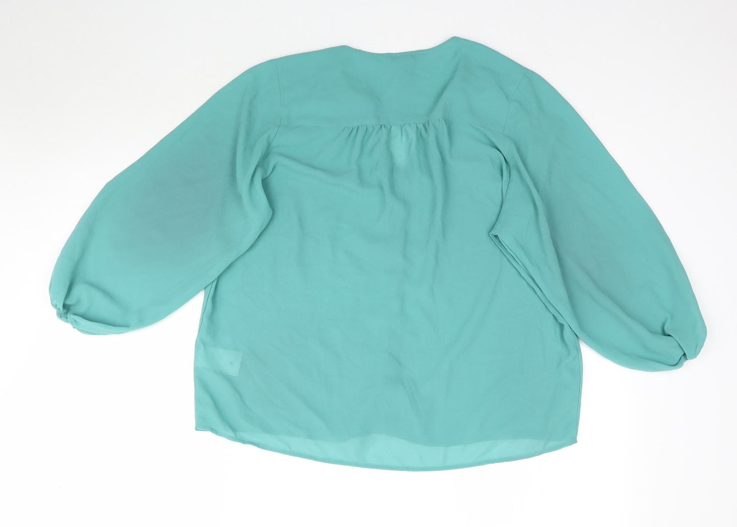 H&M Womens Green   Basic Blouse Size 8