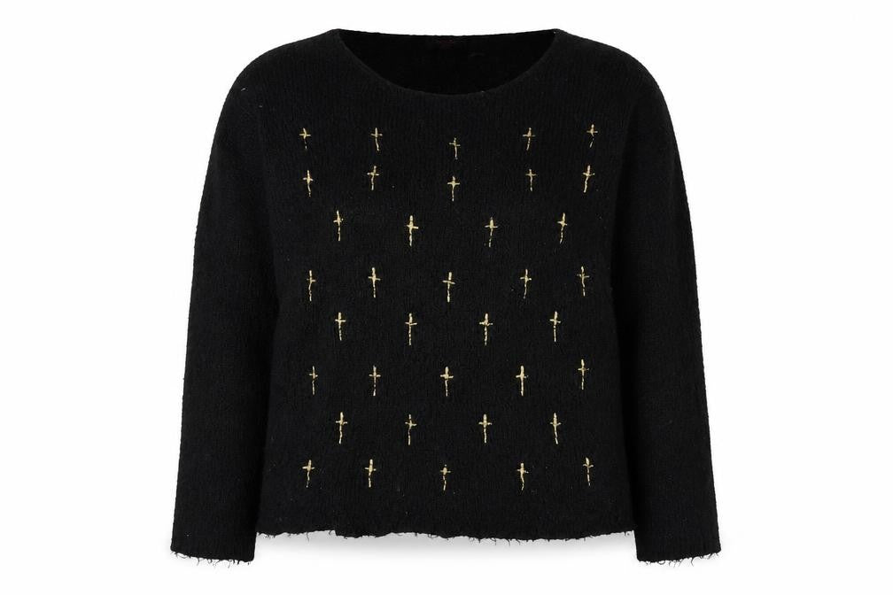 Simply Be Womens Black  Knit Pullover Jumper Size 14