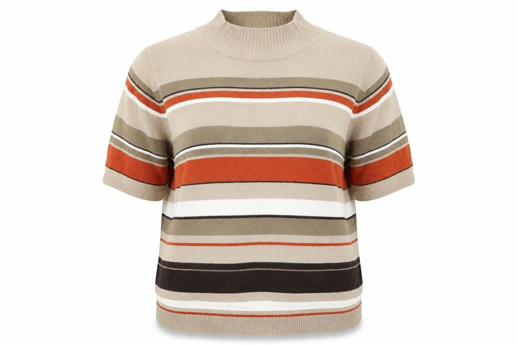 Berkertex Womens Brown Striped Knit Pullover Jumper Size 10