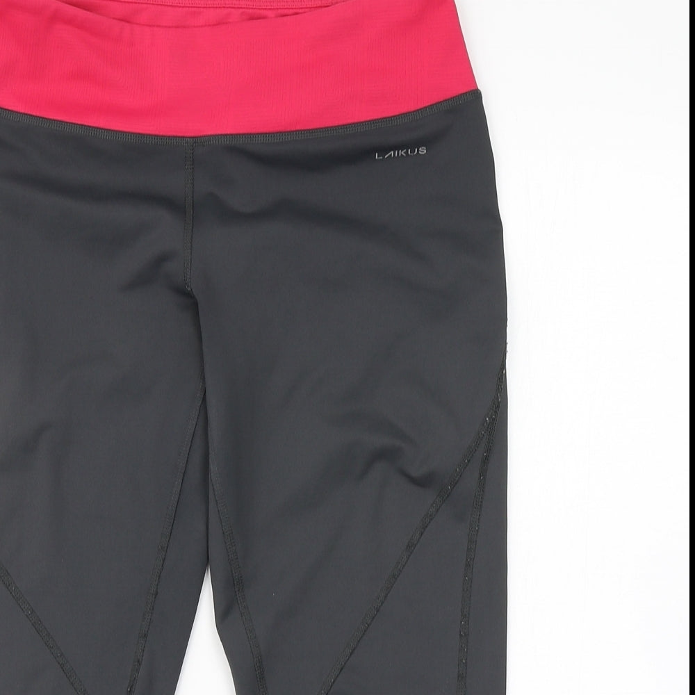 Laikus Womens Grey Colourblock  Compression Shorts Size S