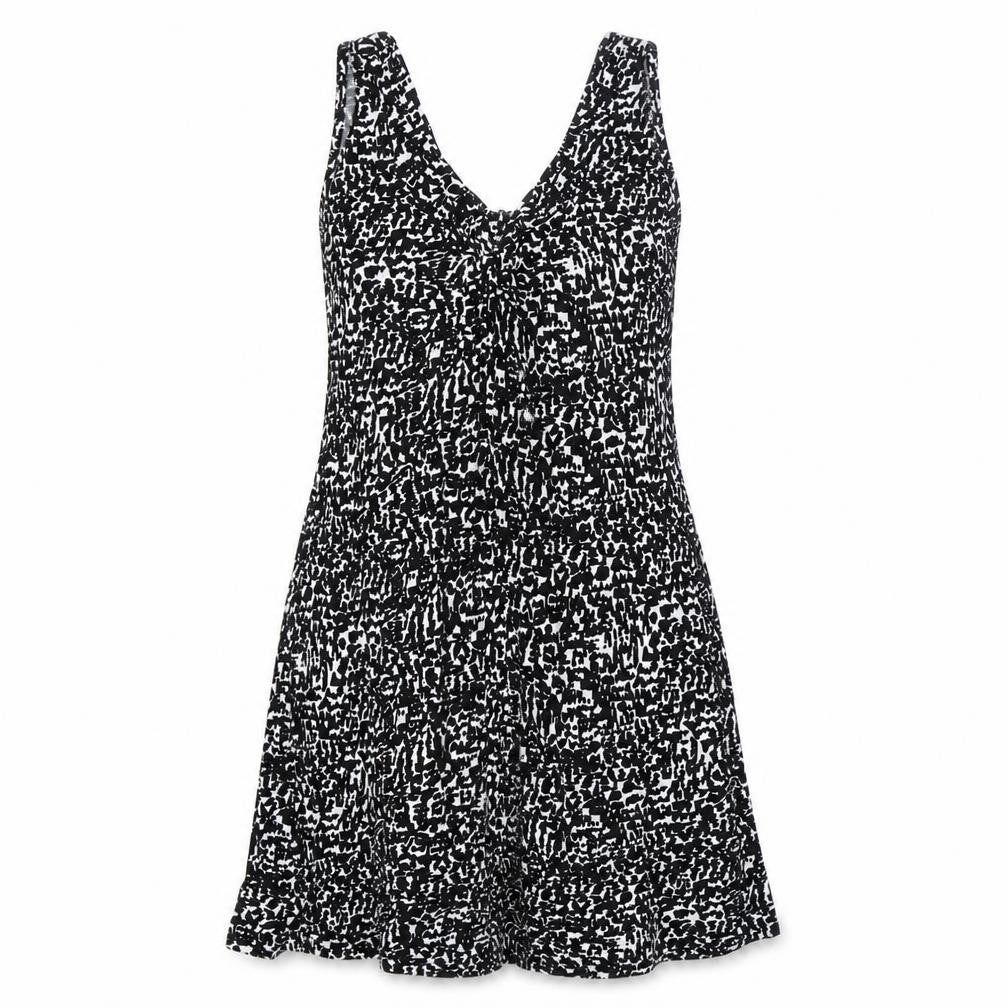 Marks & Spencer Collection Womens Black Geometric  Tank Dress  Size 8