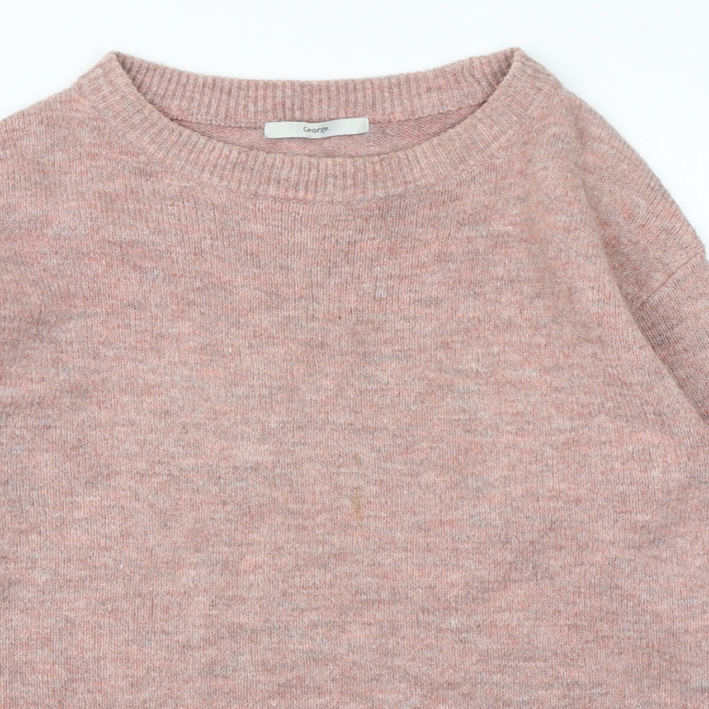 George Womens Pink  Knit Pullover Jumper Size S