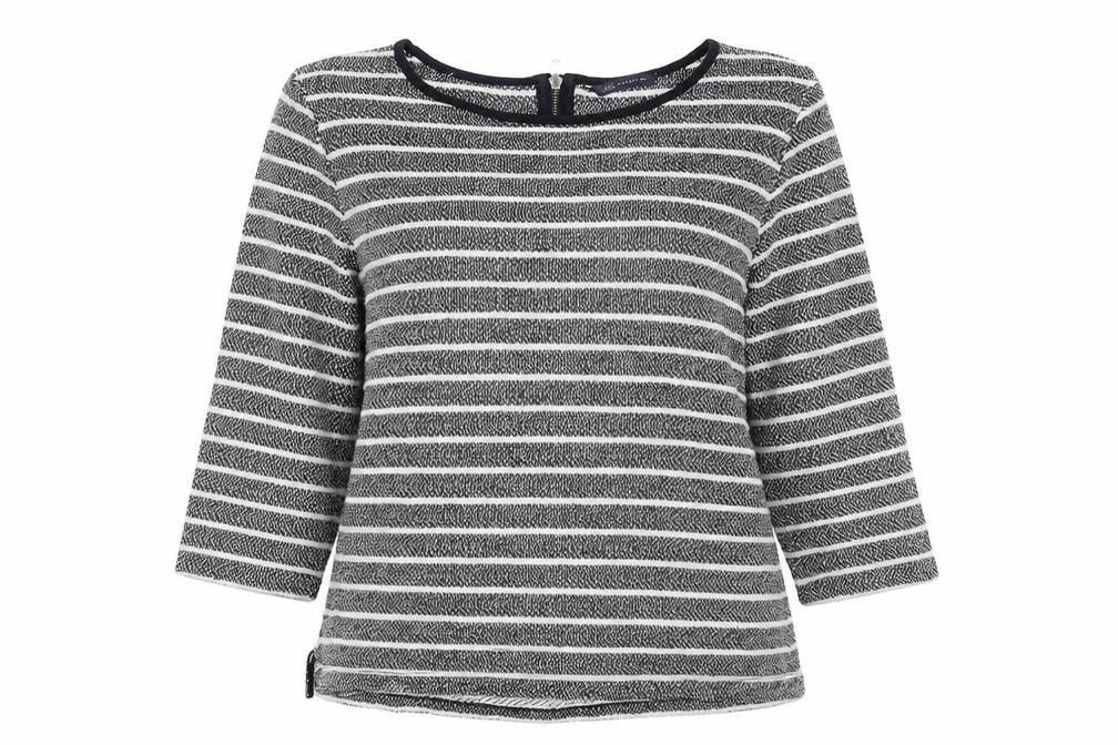 Marks & Spencer Womens Black Striped  Pullover Sweatshirt Size 16