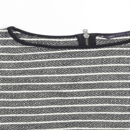 Marks & Spencer Womens Black Striped  Pullover Sweatshirt Size 16