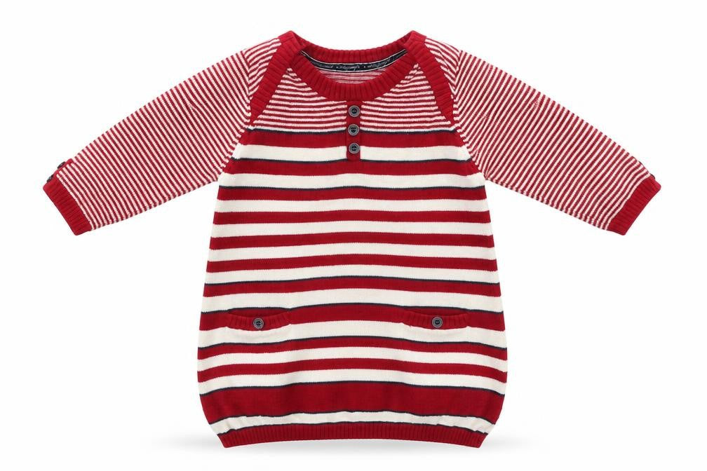 Marks & Spencer Girls Multicoloured Striped  Pullover Jumper Size 3-6 Months