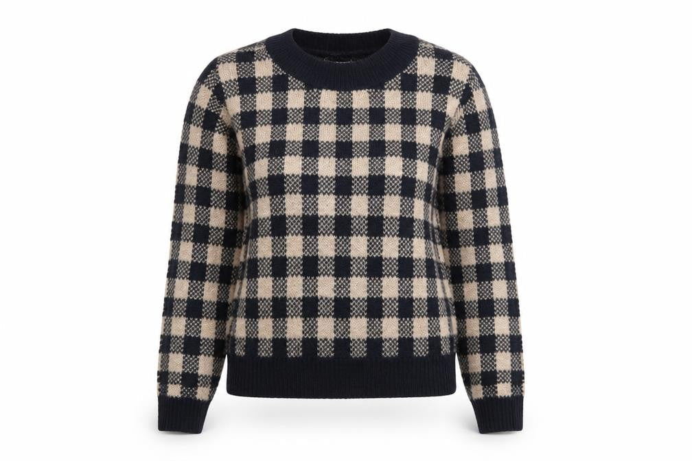 New Look Womens Multicoloured Check  Pullover Jumper Size 6