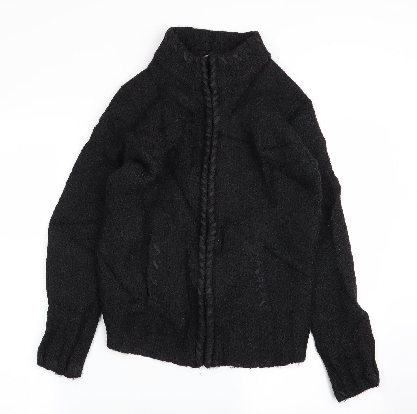 Debenhams Womens Black   Full Zip Jumper Size 12