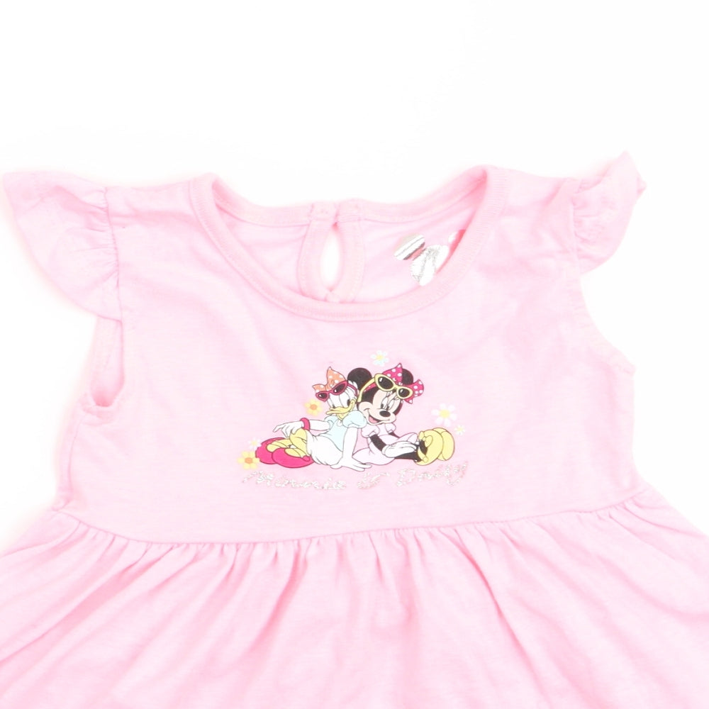 Disney Girls Pink   Fit & Flare  Size 6-9 Months