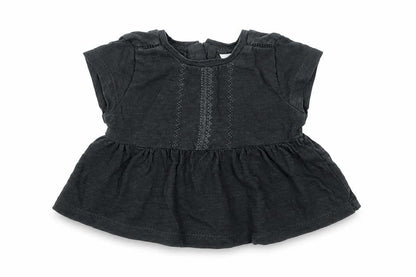 Front view of Next girls’ black basic t-shirt size newborn