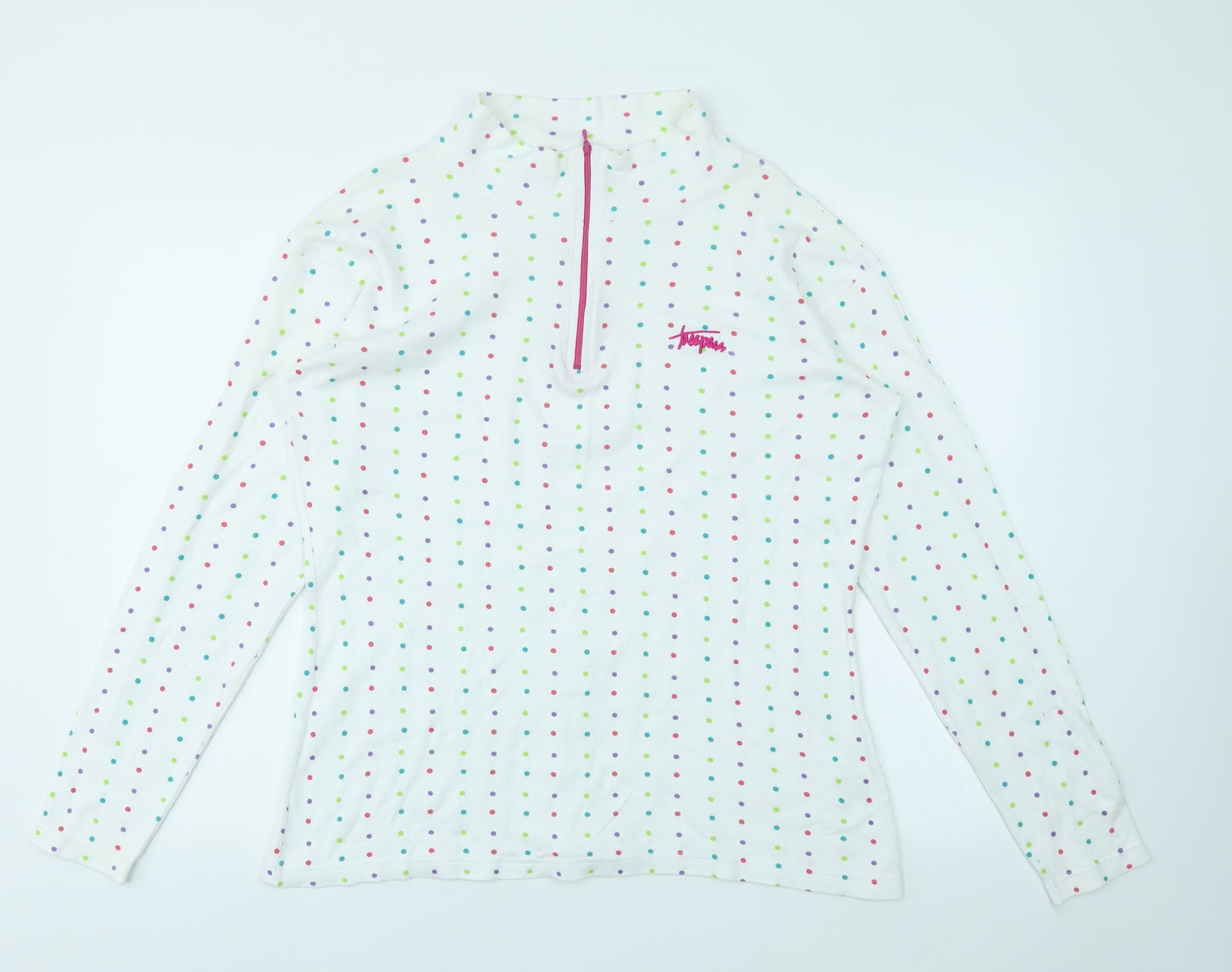 Tresspass Womens Multicoloured Polka Dot  Pullover Jumper Size 2XL