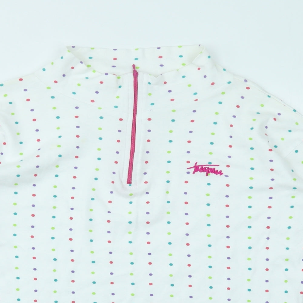Tresspass Womens Multicoloured Polka Dot  Pullover Jumper Size 2XL