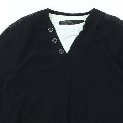 UrbanSpirit Mens Black   Pullover Sweatshirt Size S