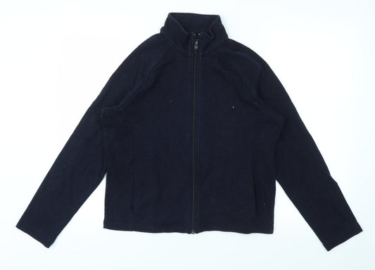 M&S Womens Blue   Full Zip Jumper Size 14