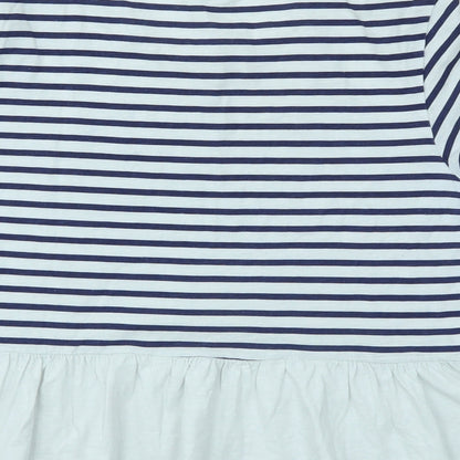 Brand and care label for Sinsay girls’ multicoloured striped basic polo, size L