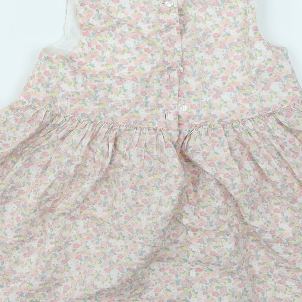H&M Girls Pink Floral  Fit & Flare  Size 2 Years