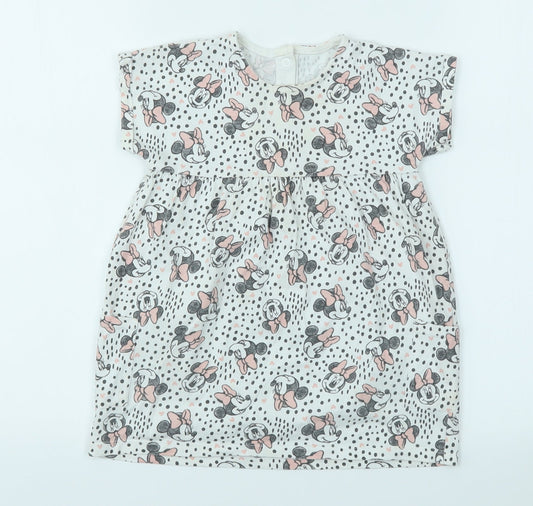 George Girls Ivory Geometric  Fit & Flare  Size 12-18 Months