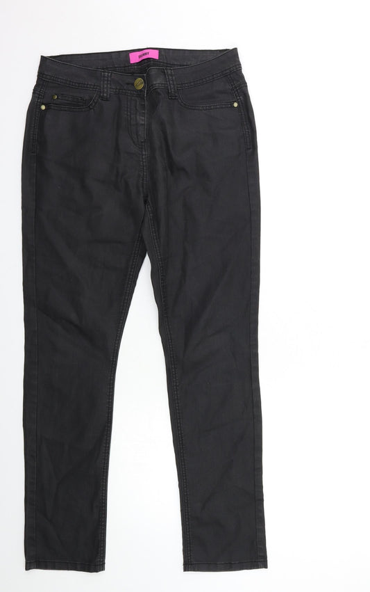 Preworn Womens Black  Denim Straight Jeans Size 30 in L30 in