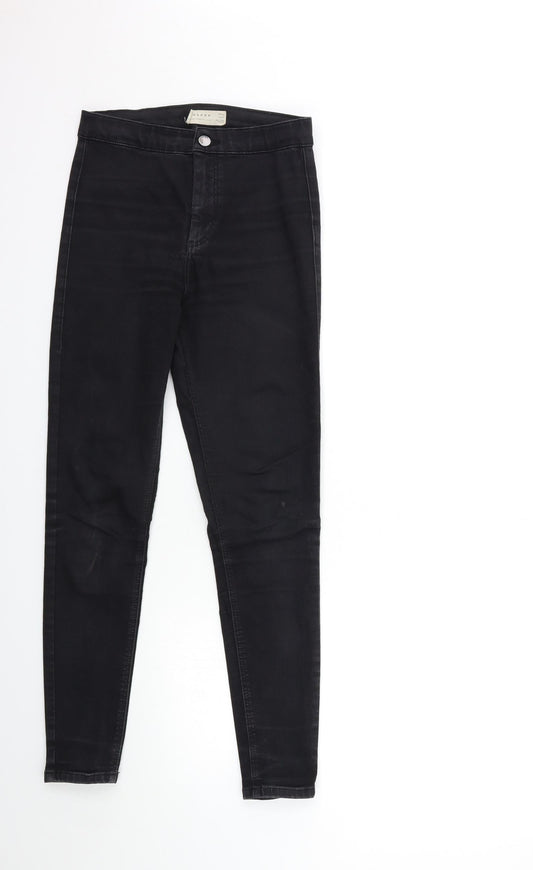 Topshop Womens Black  Denim Skinny Jeans Size 28 in L32 in