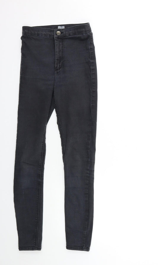Topshop Womens Black  Denim Skinny Jeans Size 23 in L28 in