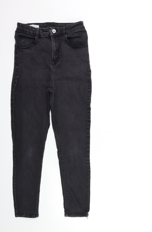 COLLUSION Womens Black  Denim Skinny Jeans Size 28 in L30 in