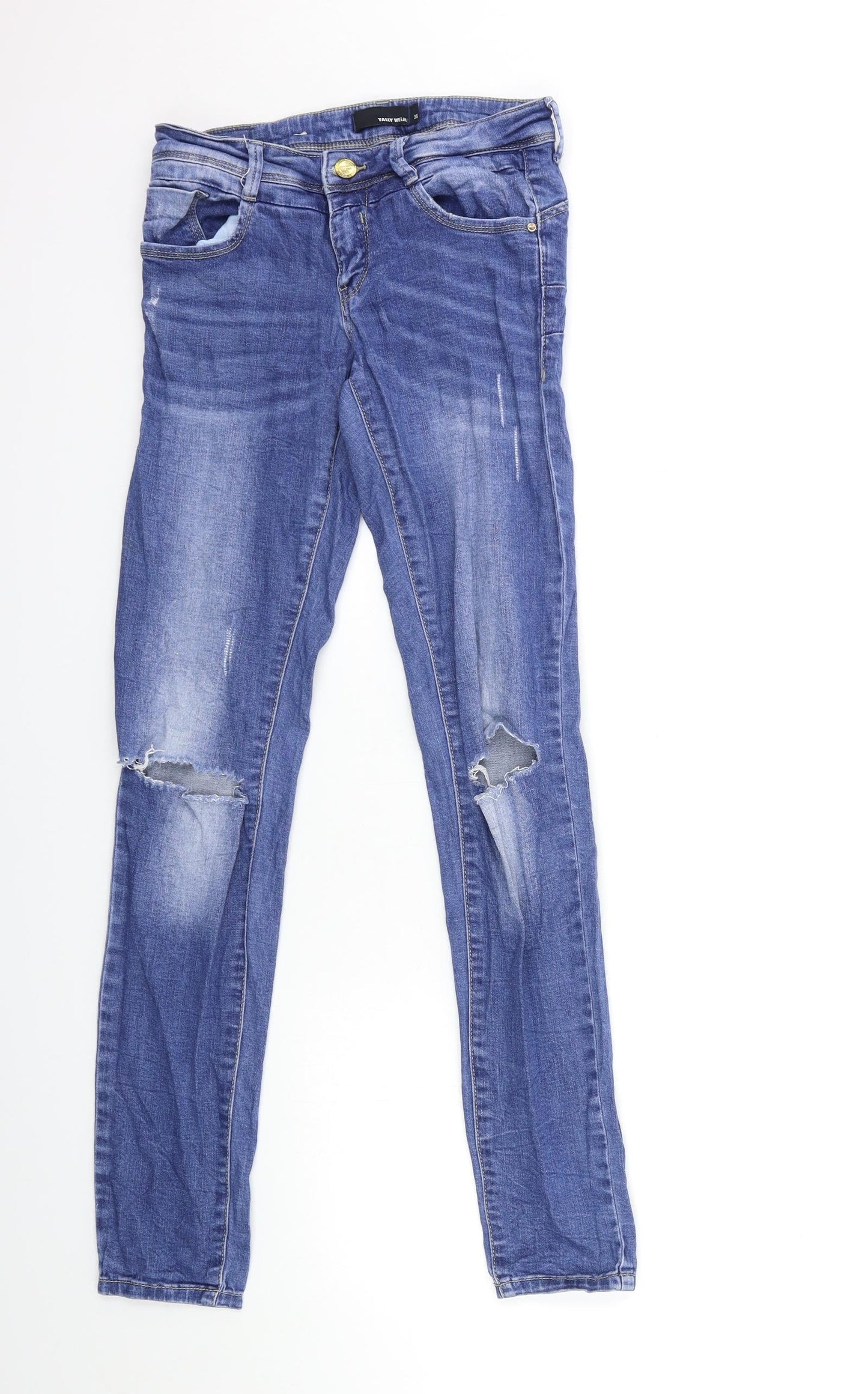 TALLY WEiJL Womens Blue  Denim Skinny Jeans Size 36 in L30 in