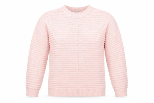Front view of Papaya women’s pink jumper, size S