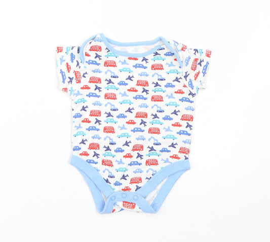 Mini Club Baby White   Babygrow One-Piece Size 3-6 Months  - Cars