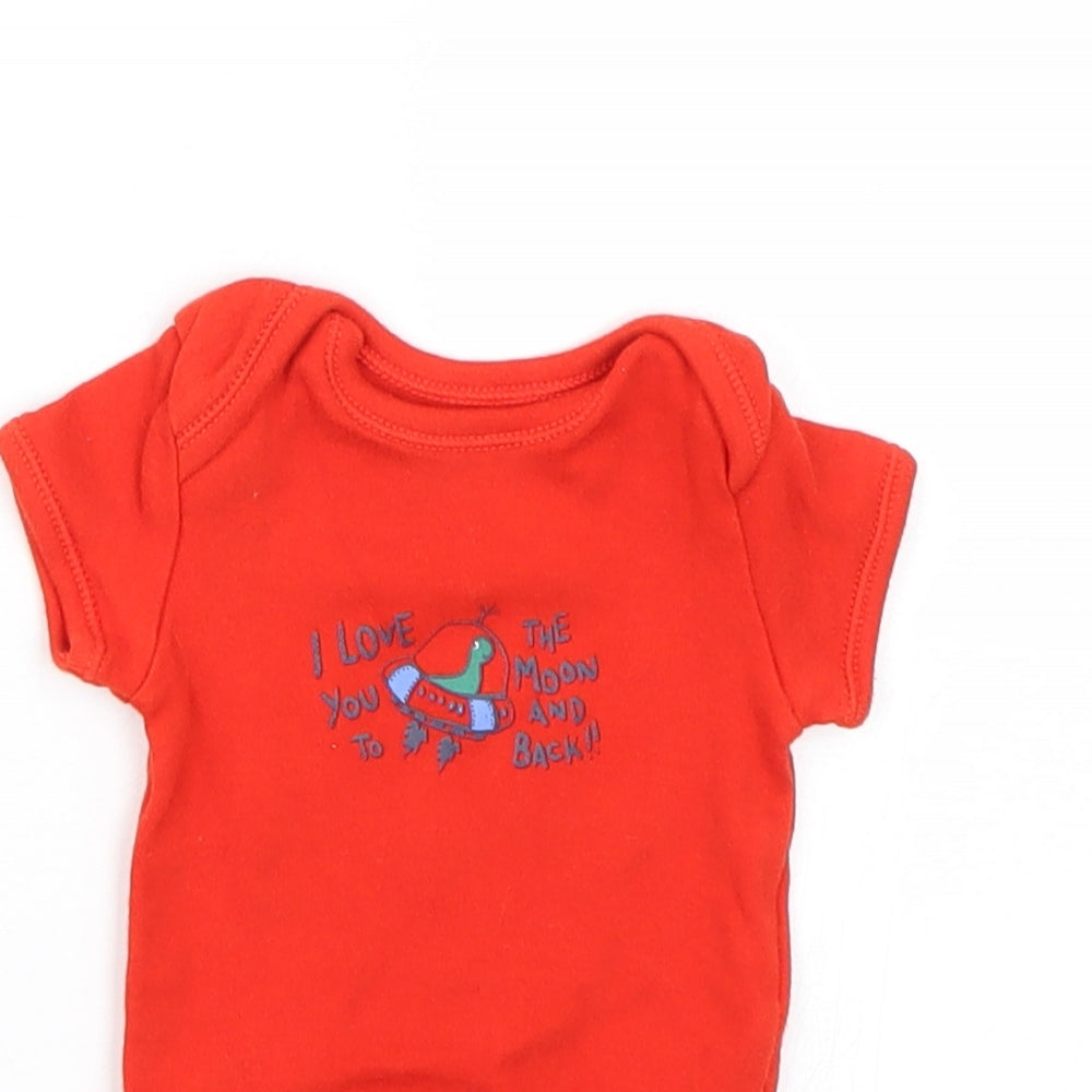 George Baby Red   Babygrow One-Piece Size 0-3 Months  - First size 4.1kg