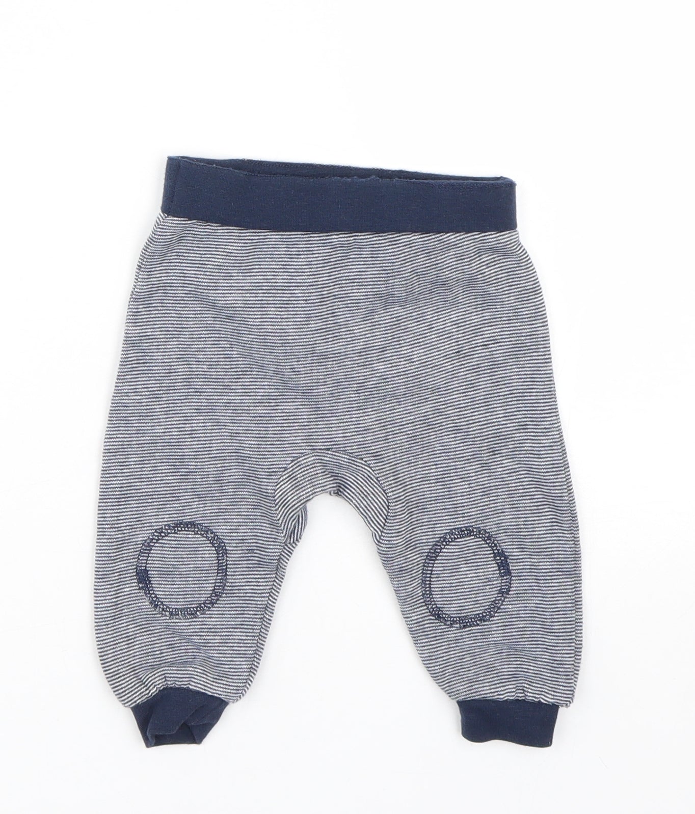 Primark Baby Blue Striped  Jogger Trousers Size 3-6 Months