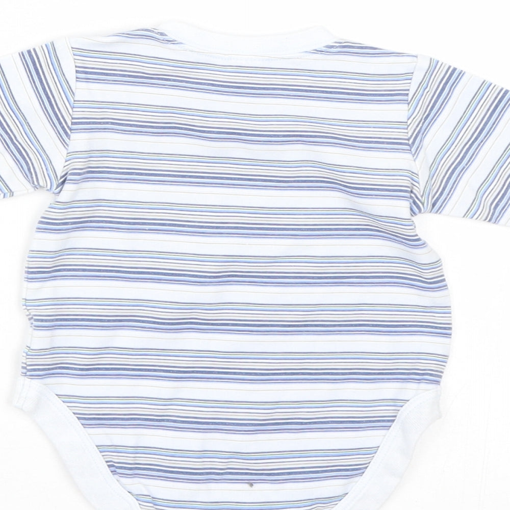 NEXT Baby Blue Striped  Basic T-Shirt Size 3-6 Months