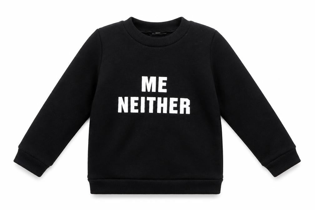 Preworn Girls Black   Pullover Sweatshirt Size 3-4 Years