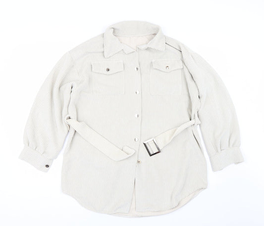 Preworn Womens Beige   Full Zip Jumper Size L
