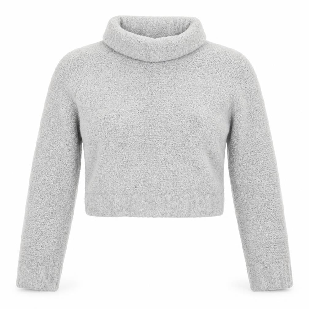 Boohoo Womens Grey  Knit Pullover Jumper Size S
