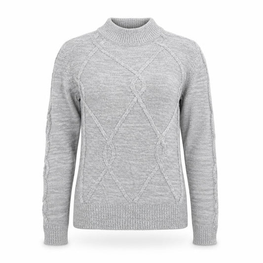 Front view of Papaya women’s grey knit jumper, size S